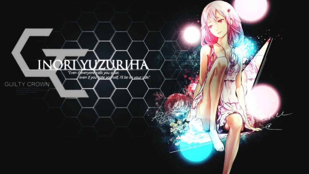 Guilty Crown, Inori Yuzuriha, Pink Hair, White Dress - Inori Yuzuriha De Anime , HD Wallpaper & Backgrounds