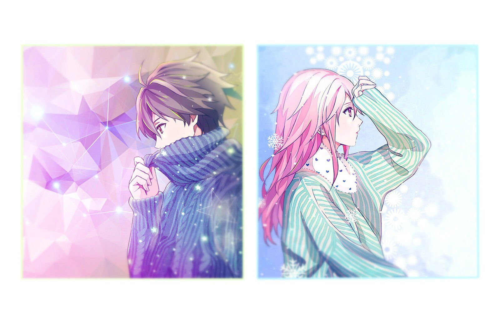 Anime Guilty Crown Anime Inori Yuzuriha Shu Ouma Long - Anime Couple Guilty Crown , HD Wallpaper & Backgrounds