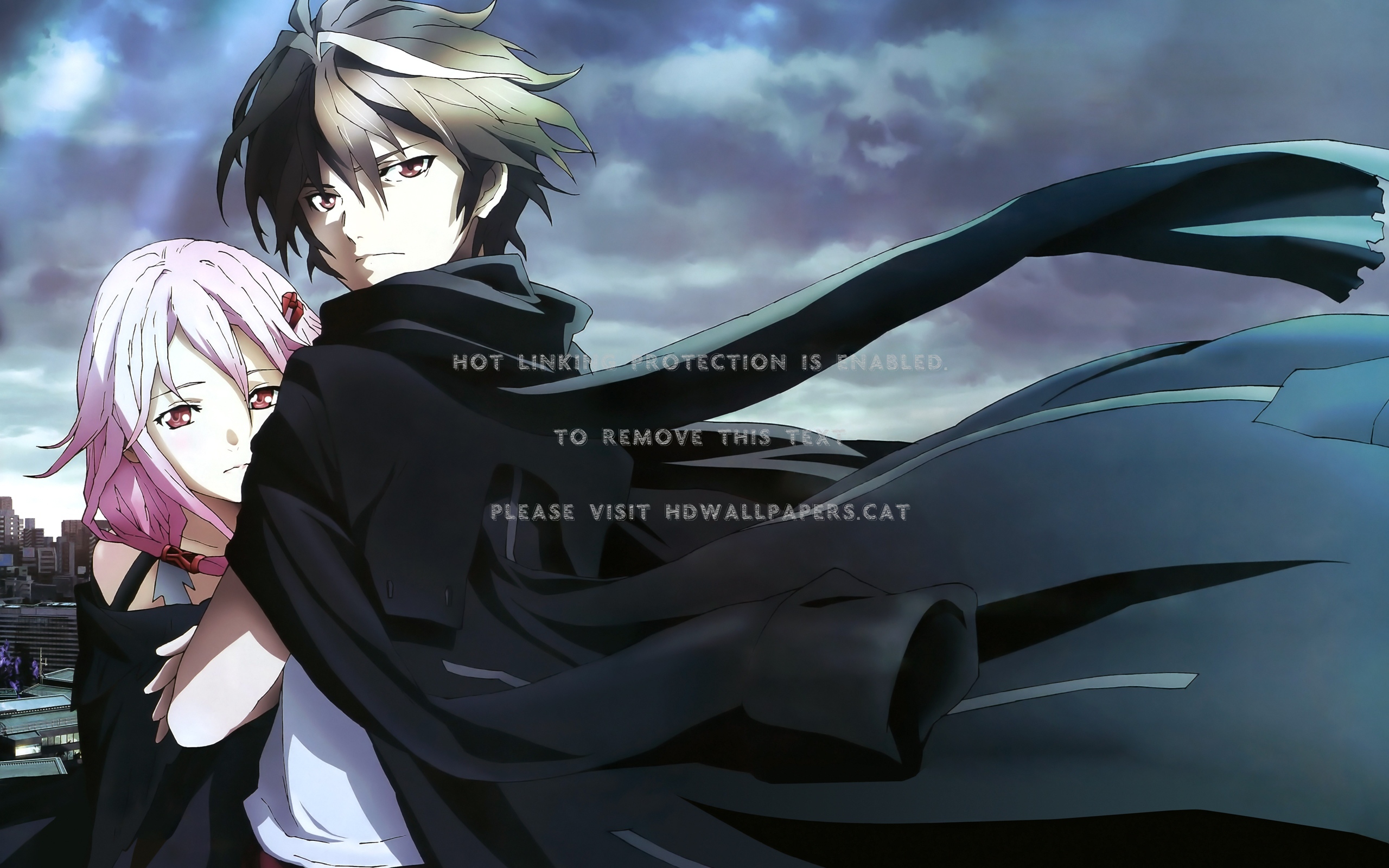 Photo Wallpaper The Wind, Scarf, Guilty Crown, Pink - Guilty Crown Shu , HD Wallpaper & Backgrounds