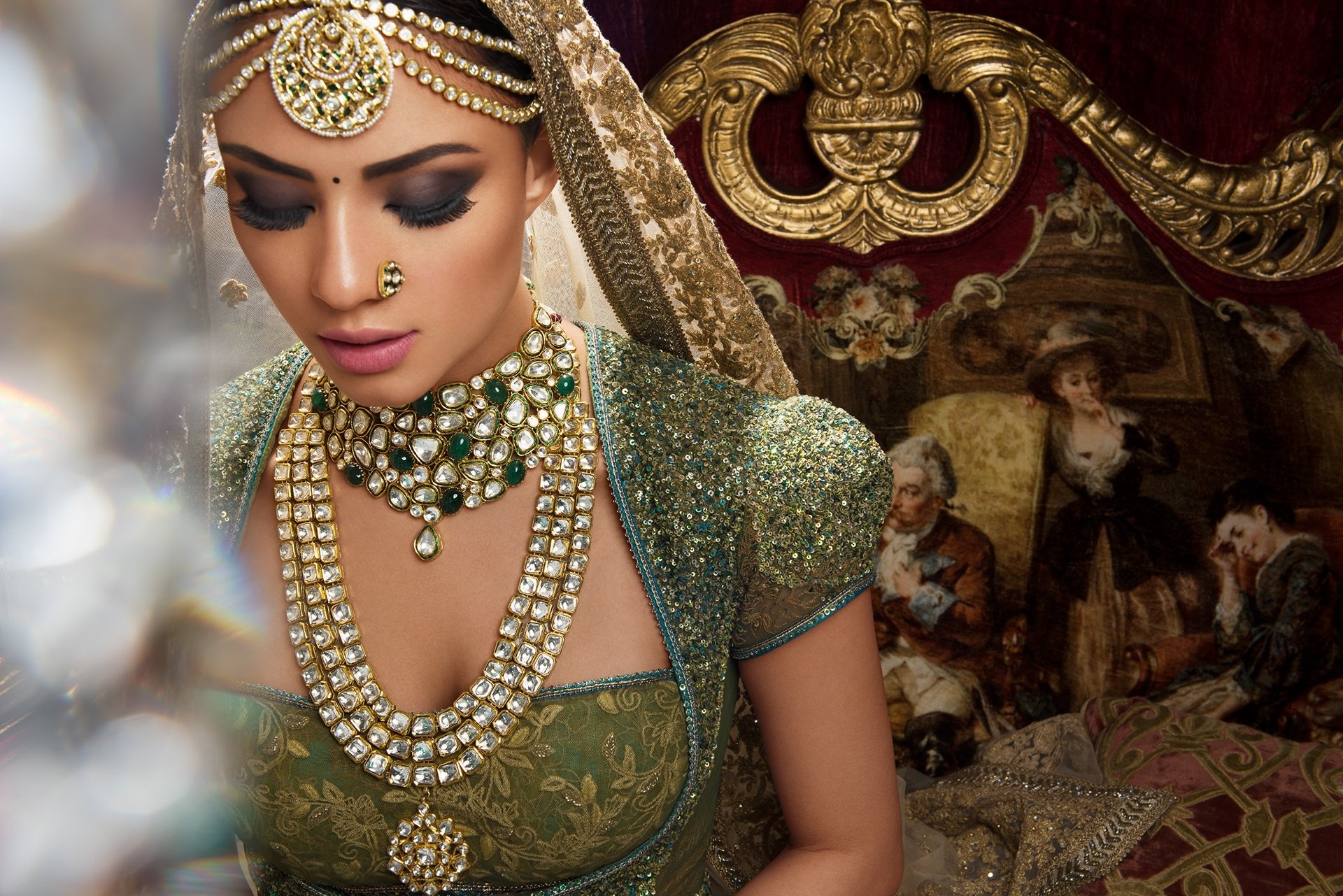 Hd Wallpaper - Hot Models Indian Traditional , HD Wallpaper & Backgrounds