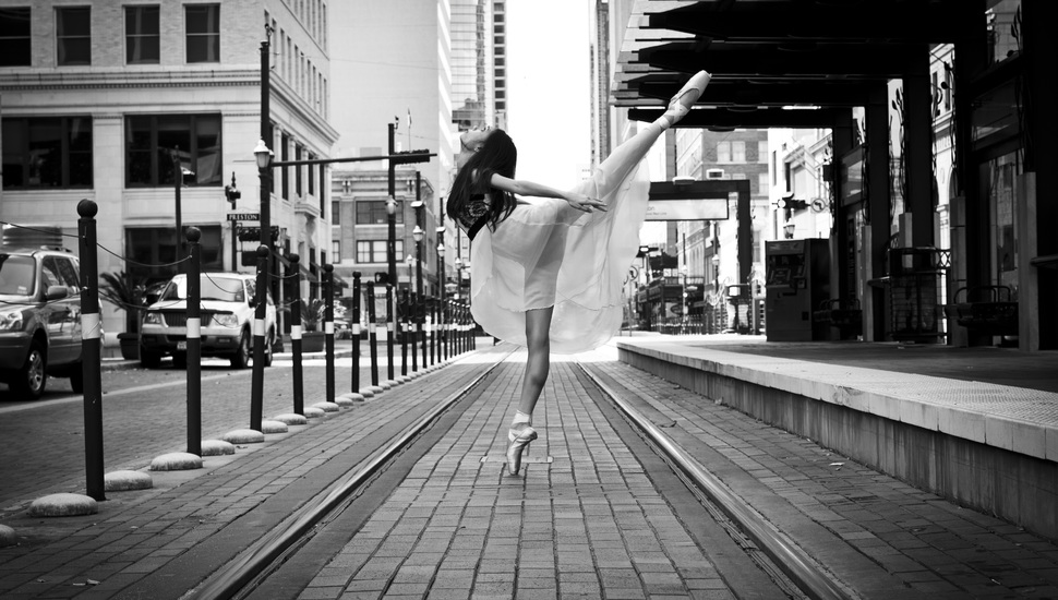 Street, Girl, Dance, Ballerina Desktop Background - Ballet Wallpaper Desktop , HD Wallpaper & Backgrounds