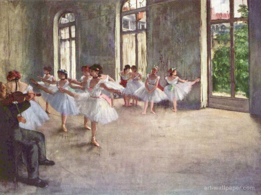 4 Ballerina Hd Wallpapers - Edgar Degas Ballet Rehearsal , HD Wallpaper & Backgrounds