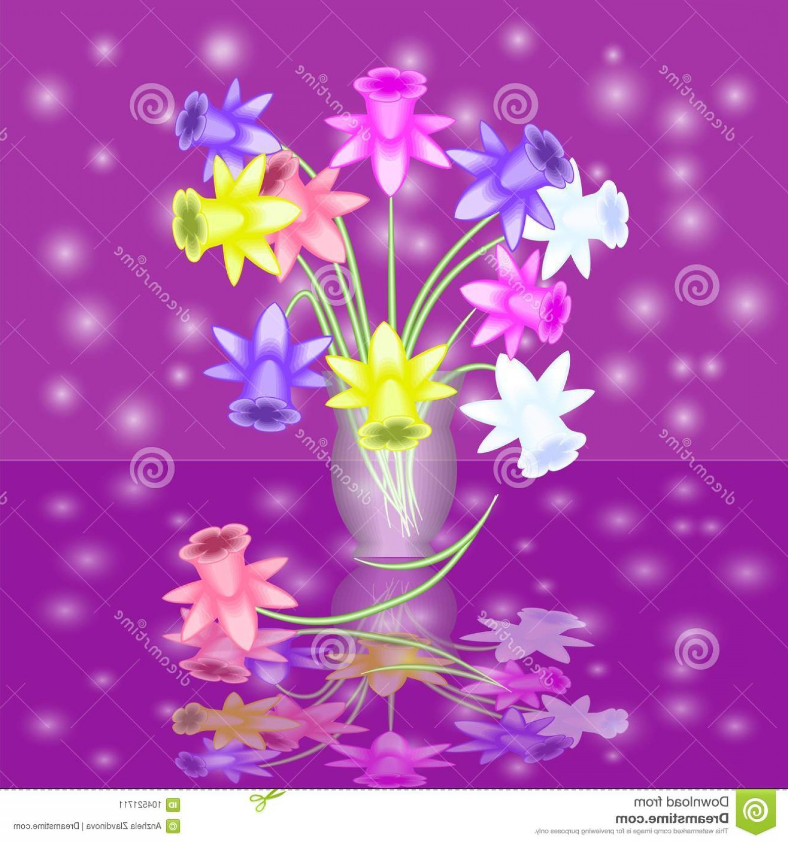 Abstract Flowers Vase Beautiful Festive Card Mirror - Beautiful Flower Vase , HD Wallpaper & Backgrounds