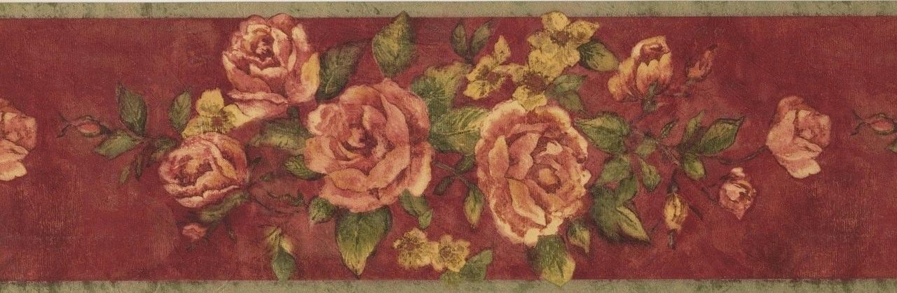 Rose Wallpaper Border Bloomed Magenta Pink Roses On - Garden Roses , HD Wallpaper & Backgrounds