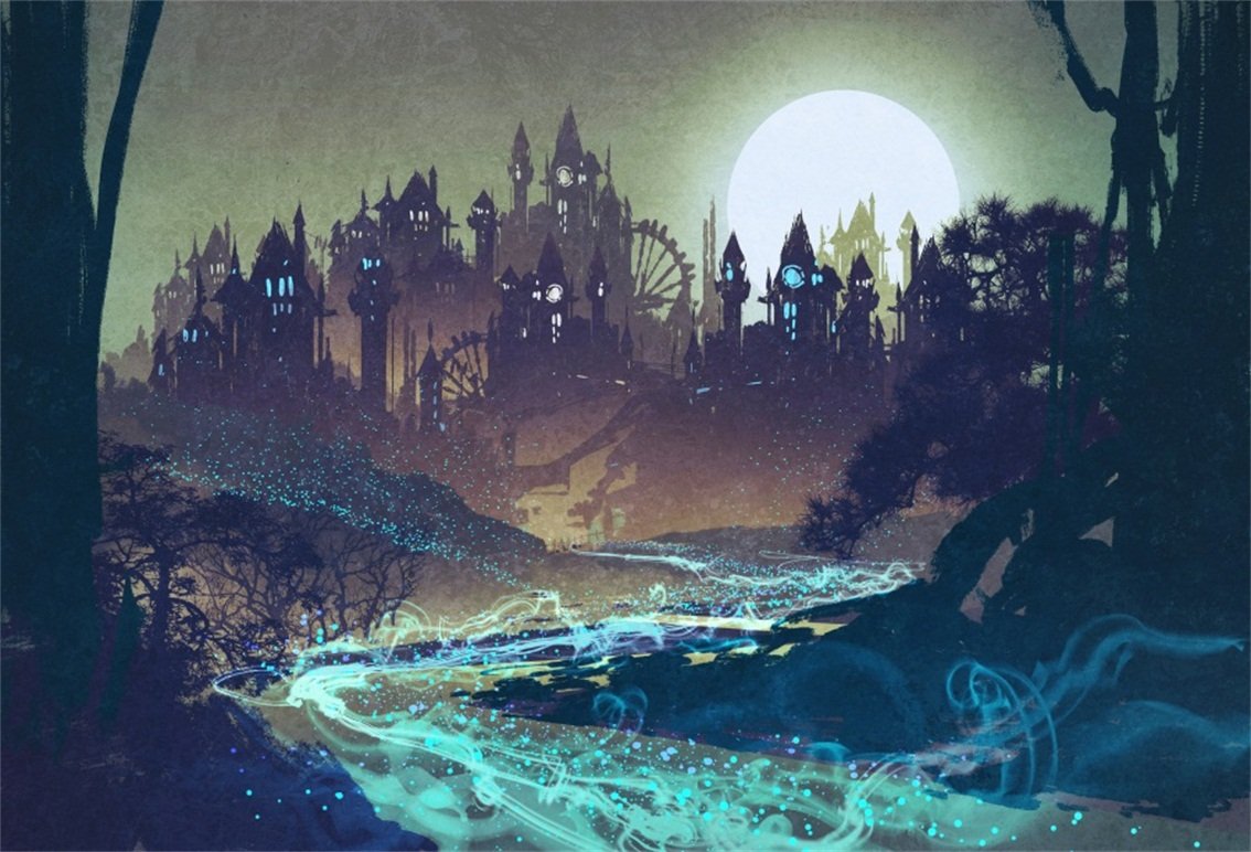 Csfoto 7x5ft Background For Dark Castle Magic River - Gnome City Dnd , HD Wallpaper & Backgrounds