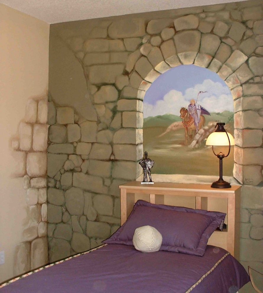 Castle Wall Mural Wallpaper - Castle Walls Bedroom , HD Wallpaper & Backgrounds