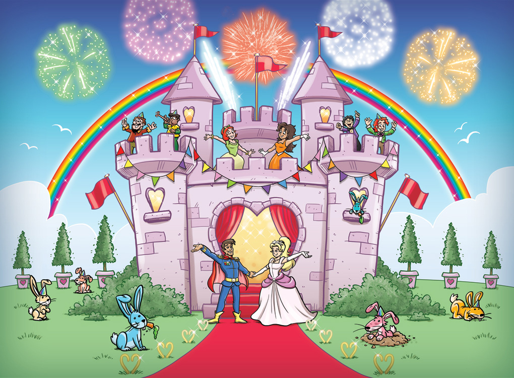 Princess Party Castle Mural - Illustration , HD Wallpaper & Backgrounds