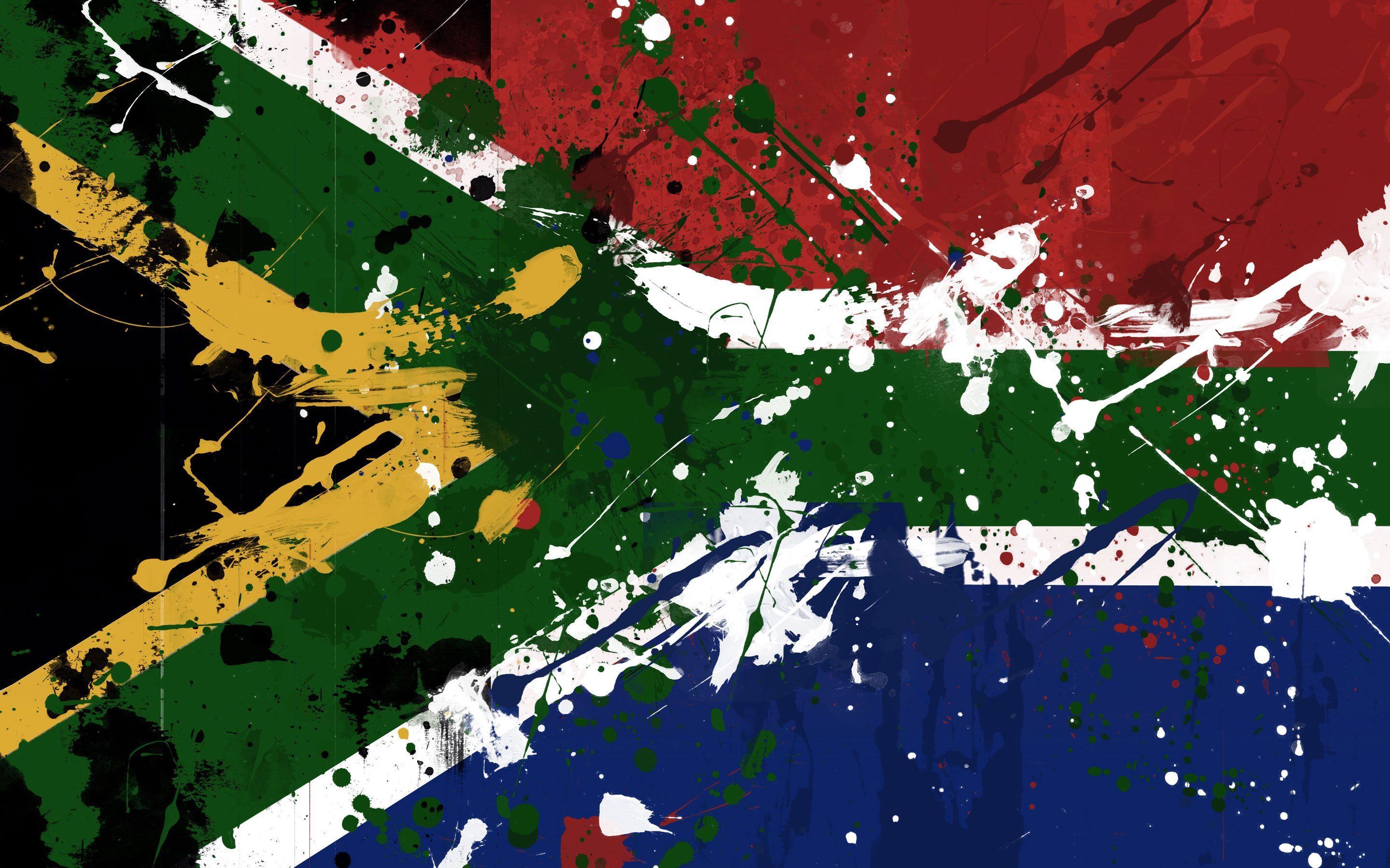 South African Flag Hd Wallpaper - South Africa Flag Art , HD Wallpaper & Backgrounds