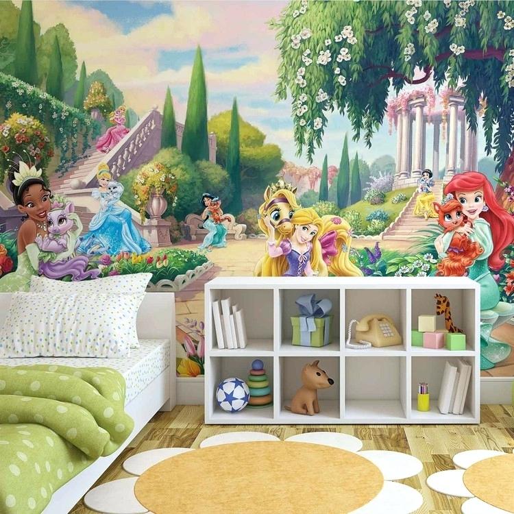 Princesses Aurora Wallpaper Mural Disney Murals Castle - Disney Wall Mural For Living Room , HD Wallpaper & Backgrounds