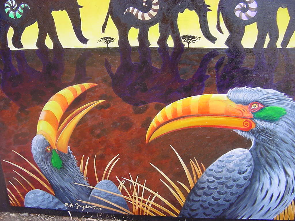 Elephants Africa Art - Africa Art Pictures Hd , HD Wallpaper & Backgrounds