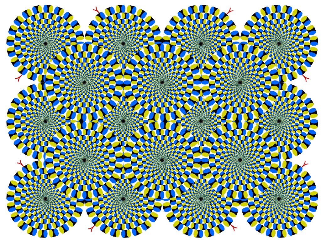 Rotating Circles Illusion - Rotating Snakes Optical Illusion , HD Wallpaper & Backgrounds