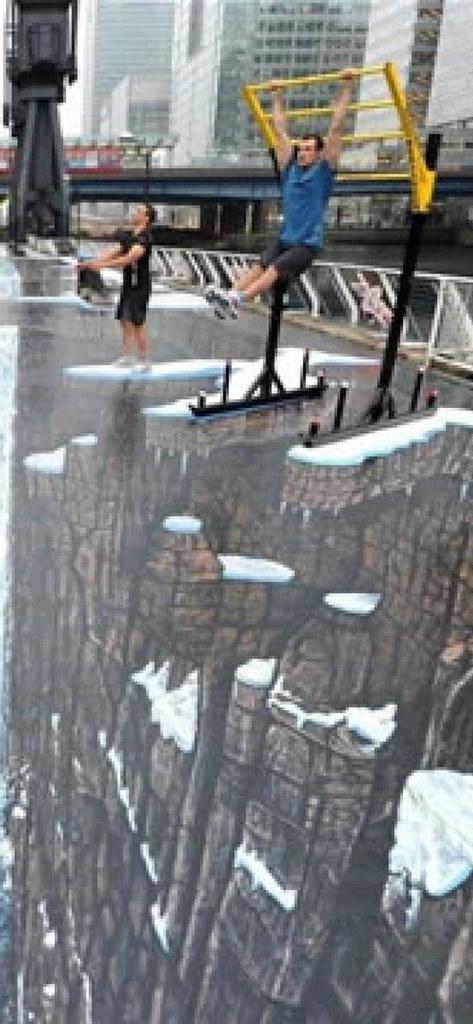 3d Street Art Illusions Wallpapers 3d Street Art Illusions - Canary Wharf , HD Wallpaper & Backgrounds
