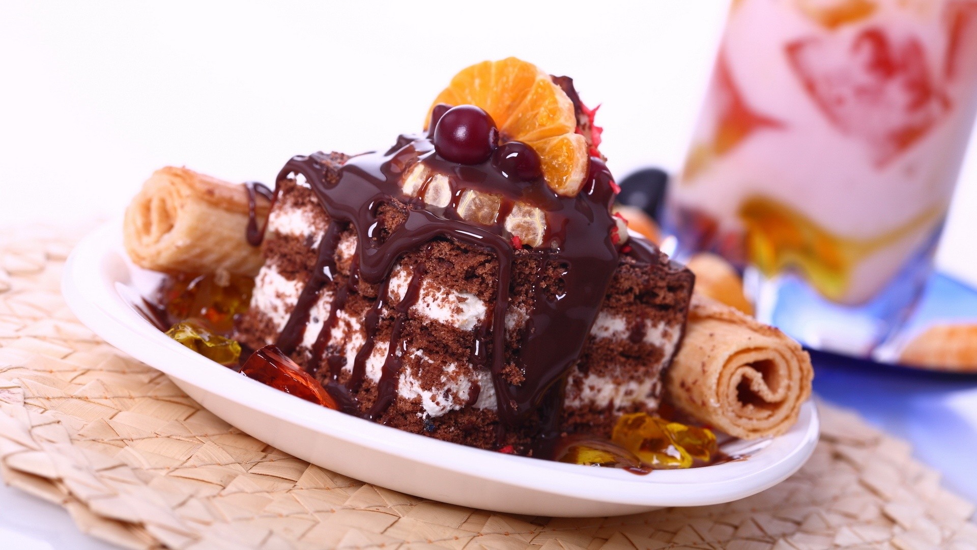 Chocolate Birthday Cake Wallpaper - Background Images Hd 1080p Food , HD Wallpaper & Backgrounds