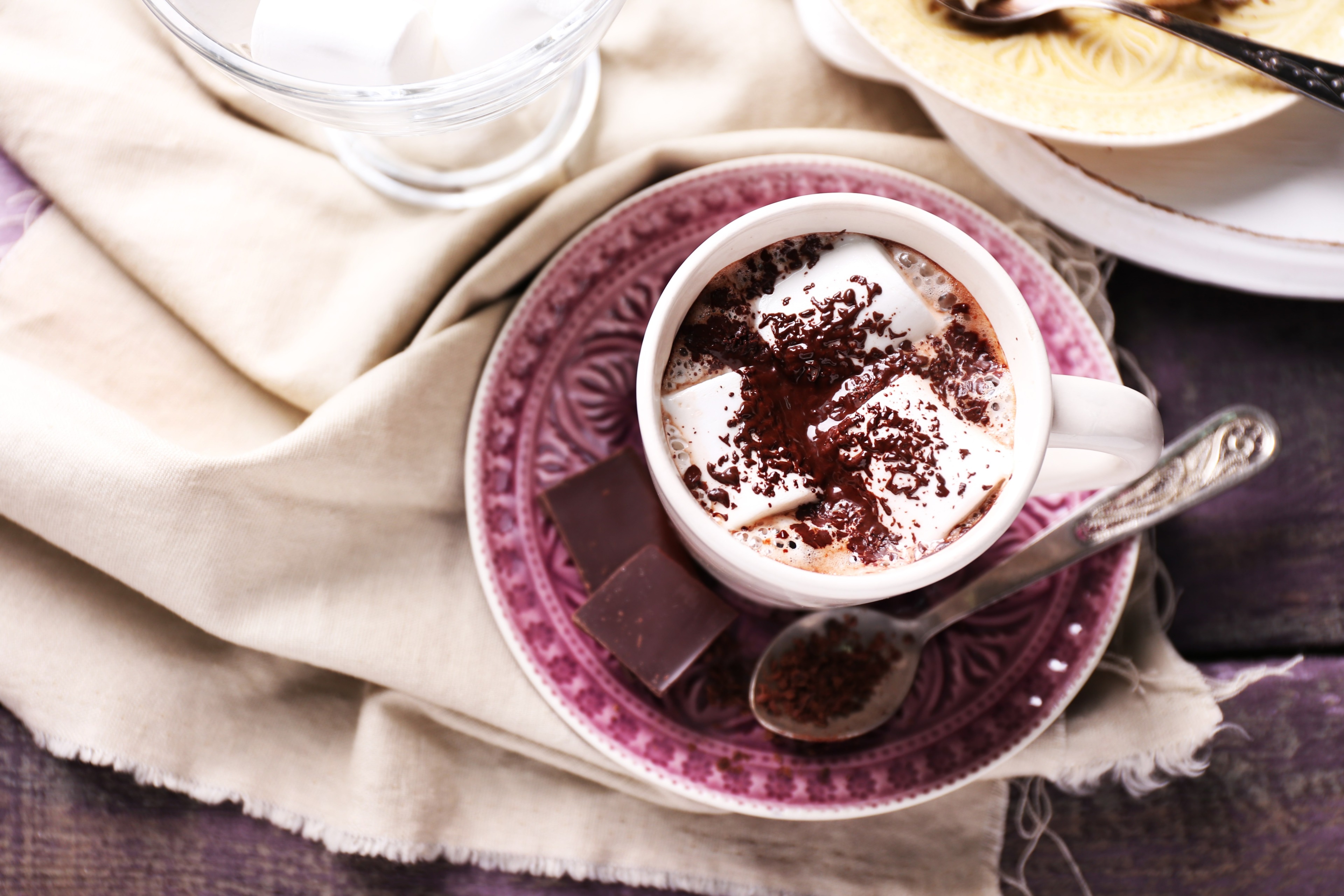 Hot Chocolate 4k High Quality Hd Wallpaper - Marshmallows And Chocolate , HD Wallpaper & Backgrounds