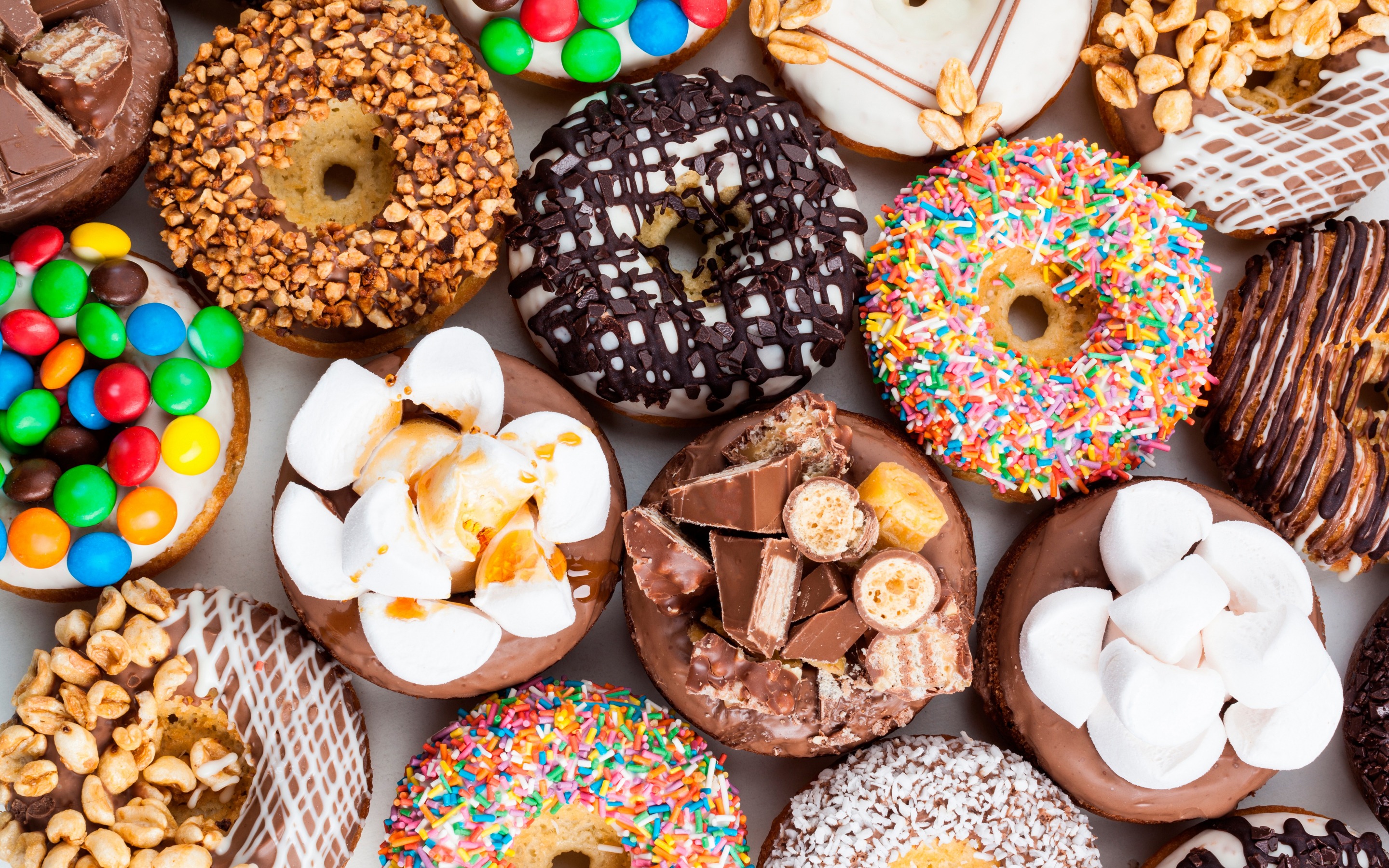 Sweet Donuts Marshmallows Sweets Chocolate , HD Wallpaper & Backgrounds