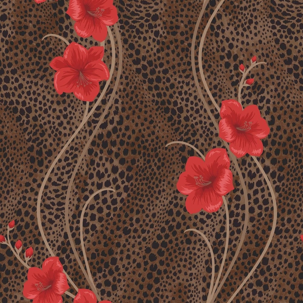 Animal Print Wallpaper With Flowers , HD Wallpaper & Backgrounds