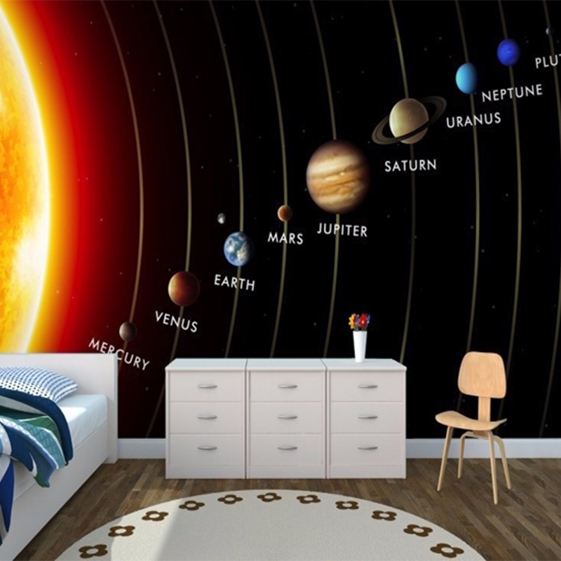 Customized 3d Mural Kids Wallpaper Solar System Planets - Güneş Sistemi Duvar Kağıdı , HD Wallpaper & Backgrounds