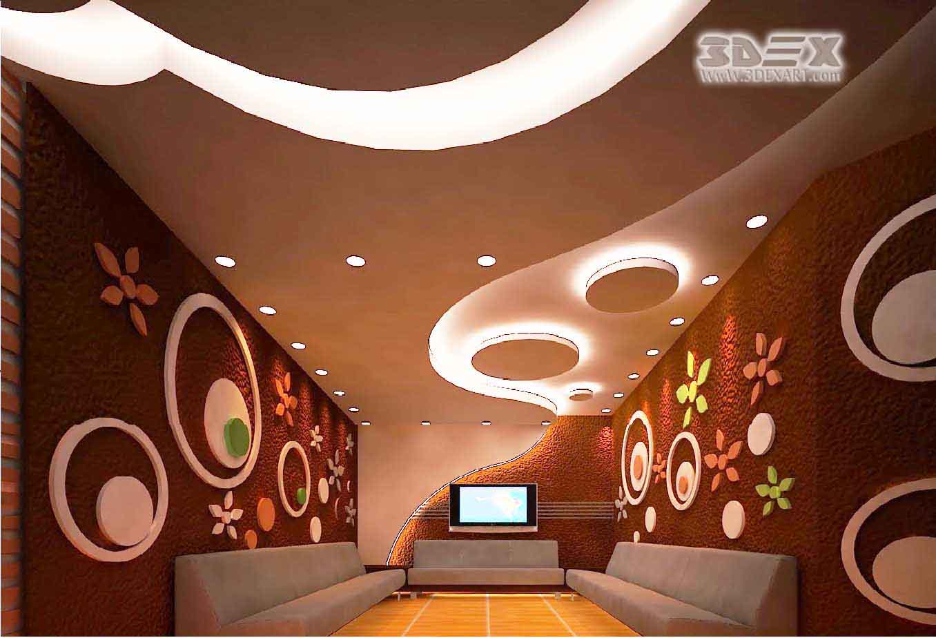 Latest Pop Design For False Ceiling For Living Room - Latest False Ceiling Design 2019 , HD Wallpaper & Backgrounds