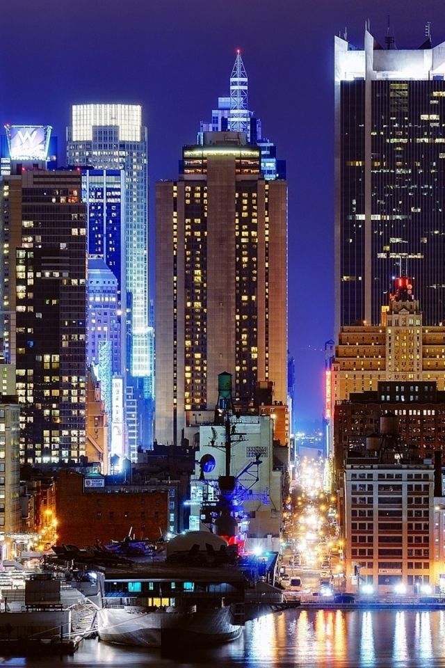 Download Wallpaper Times Square, Lights, Manhattan, , HD Wallpaper & Backgrounds