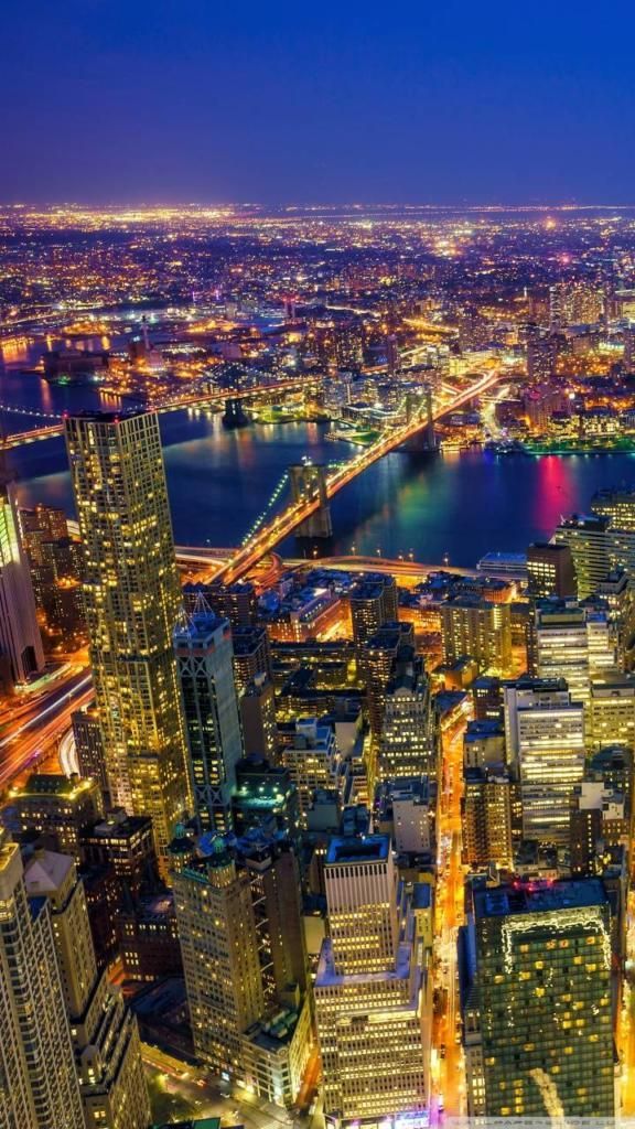 Iphone X 4k Wallpapers New York City Manhattan At Night - New York 4k Wallpaper Iphone , HD Wallpaper & Backgrounds