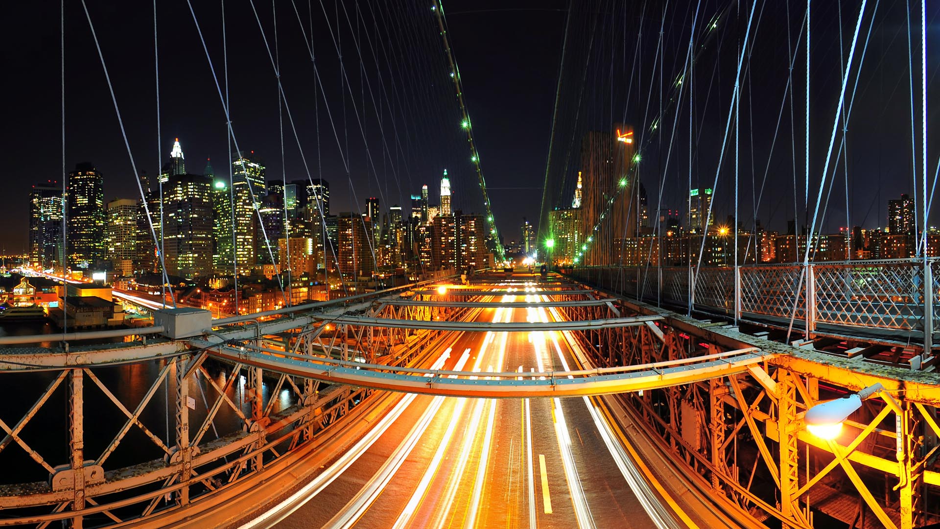 New York Rush - Brooklyn Bridge , HD Wallpaper & Backgrounds