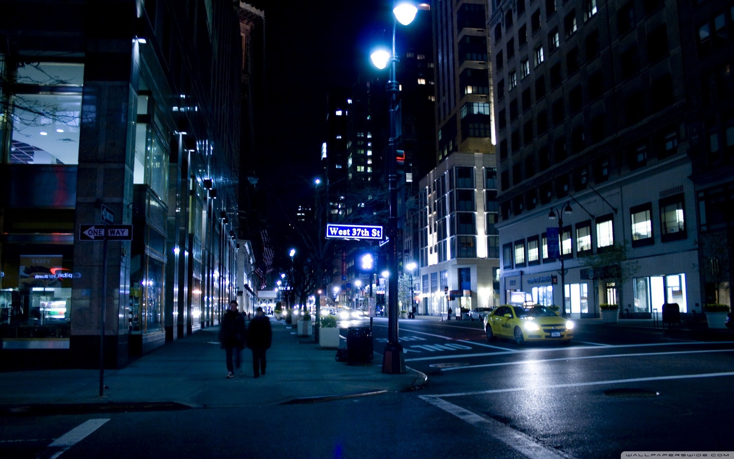 Night City Street Wallpaper - Night City Street Background , HD Wallpaper & Backgrounds