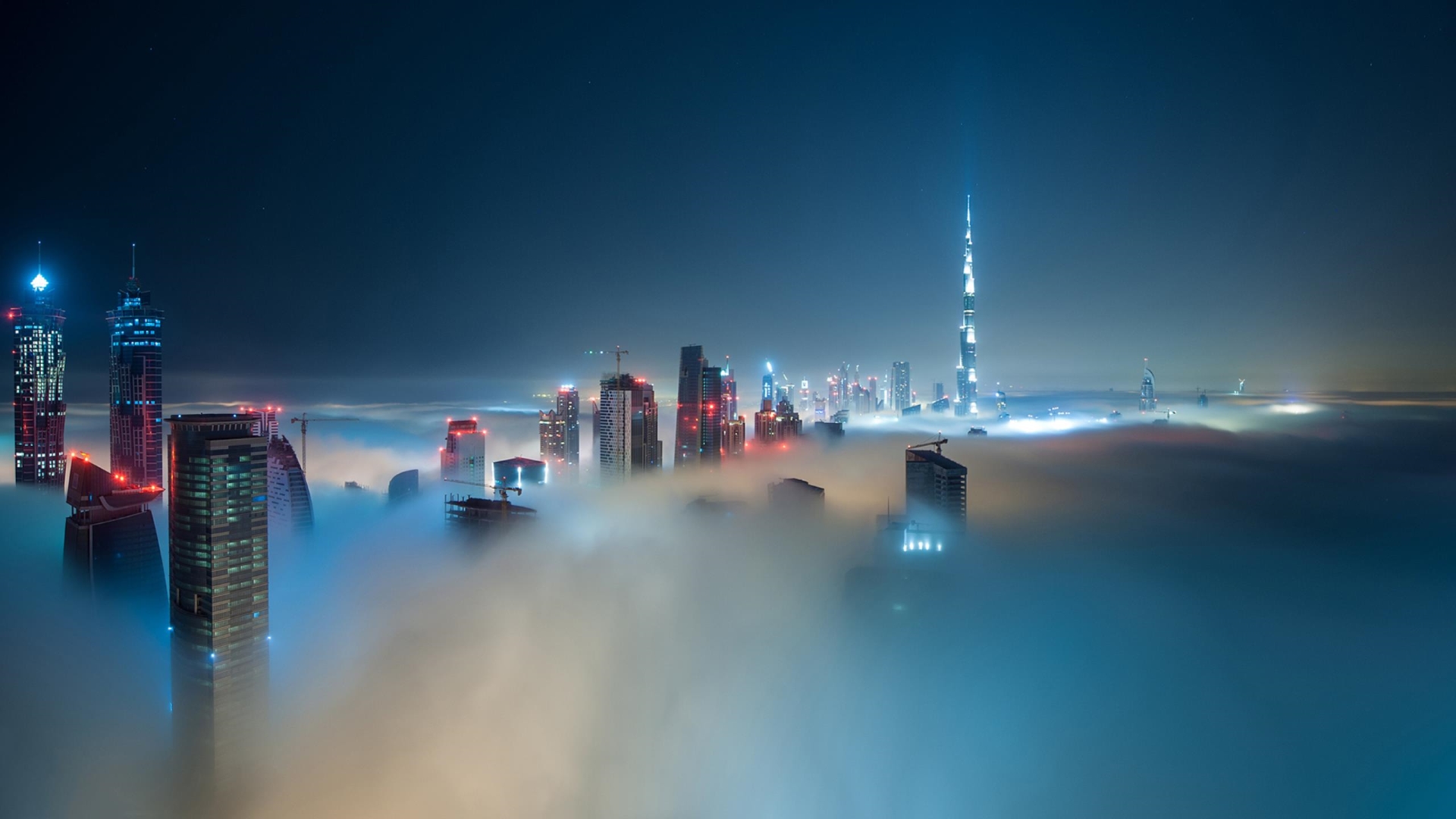 Load 83 More Imagesgrid View - Dubai At Night Fog , HD Wallpaper & Backgrounds