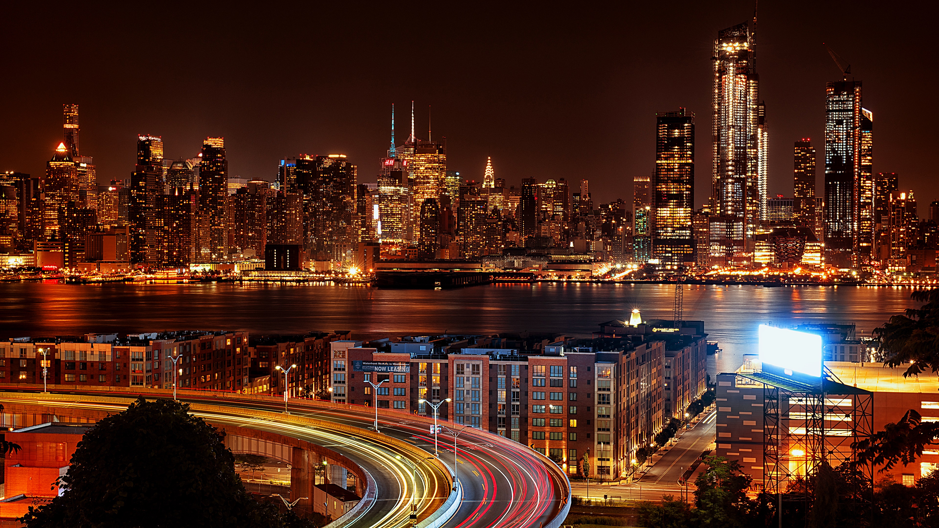 Landscape Portrait - New York City Night View Hd , HD Wallpaper & Backgrounds