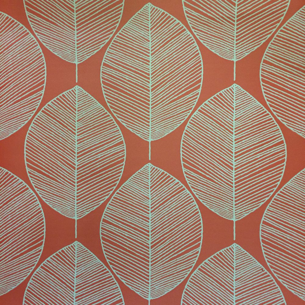 Orange Retro Wallpaper Uk - Retro Leaf , HD Wallpaper & Backgrounds