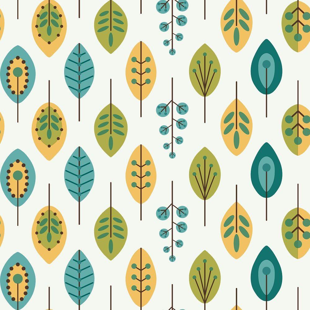 York Wallcoverings Bistro 750 Retro Leaves Wallpaper - Retro Leaves , HD Wallpaper & Backgrounds