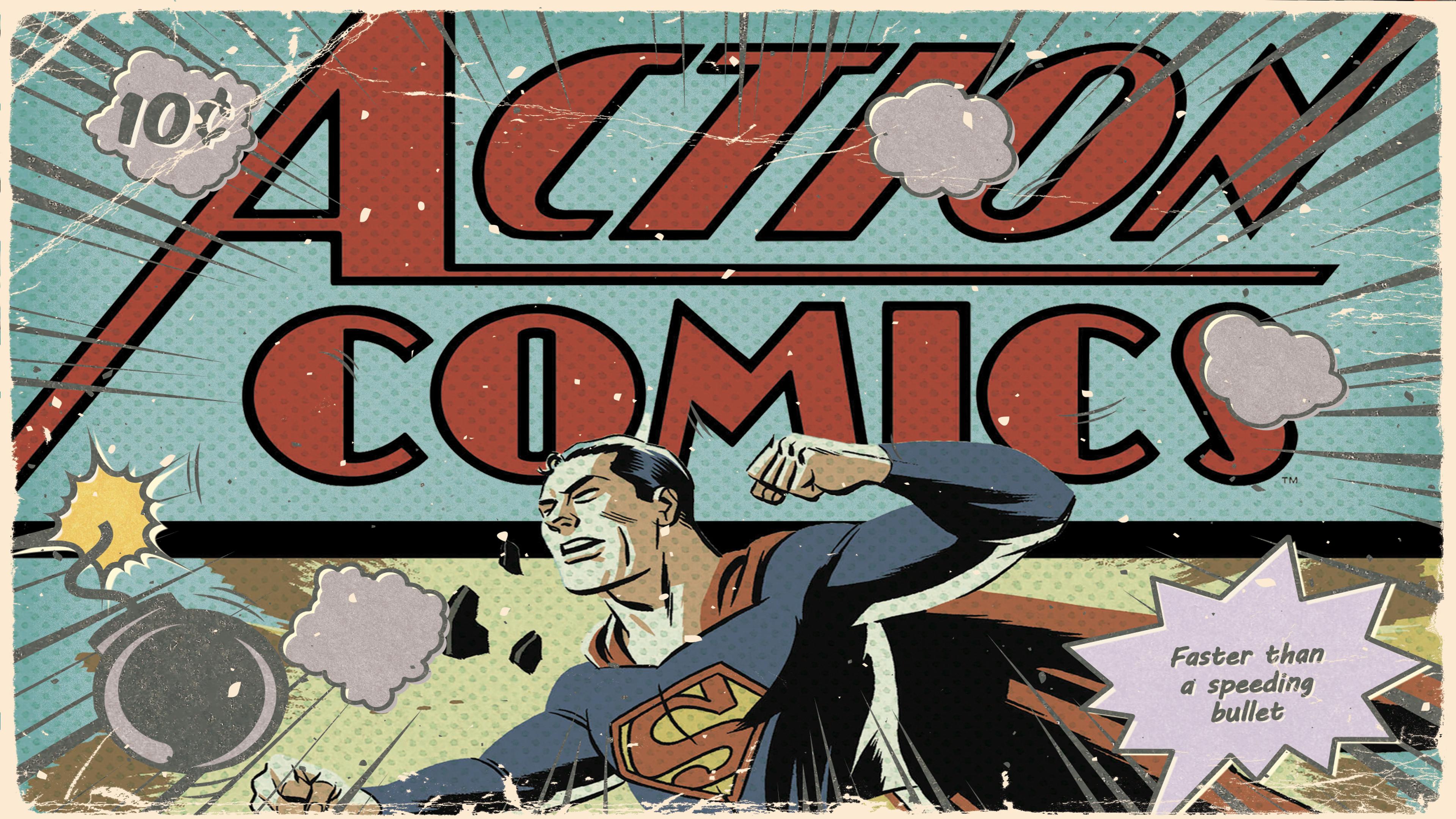Vintage Comic Book Wallpaper - Action Comics #10 Cgc , HD Wallpaper & Backgrounds