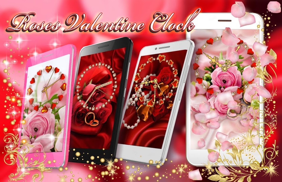 Roses Valentine Clock Live Wallpaper Apk Download New - Rose , HD Wallpaper & Backgrounds