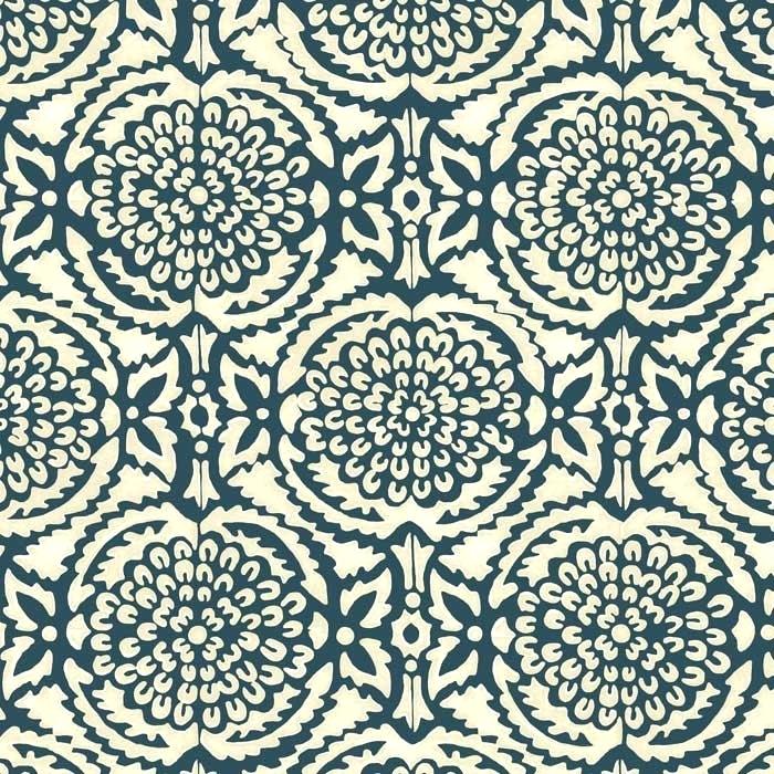 Galbraith And Paul Wallpaper Files Indigo Pomegranate - Fabric Pomegranate Pattern , HD Wallpaper & Backgrounds