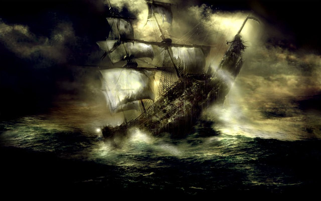 Download Ghost Pirate Ship Wallpapers Photo For Desktop - Ghost Ship , HD Wallpaper & Backgrounds