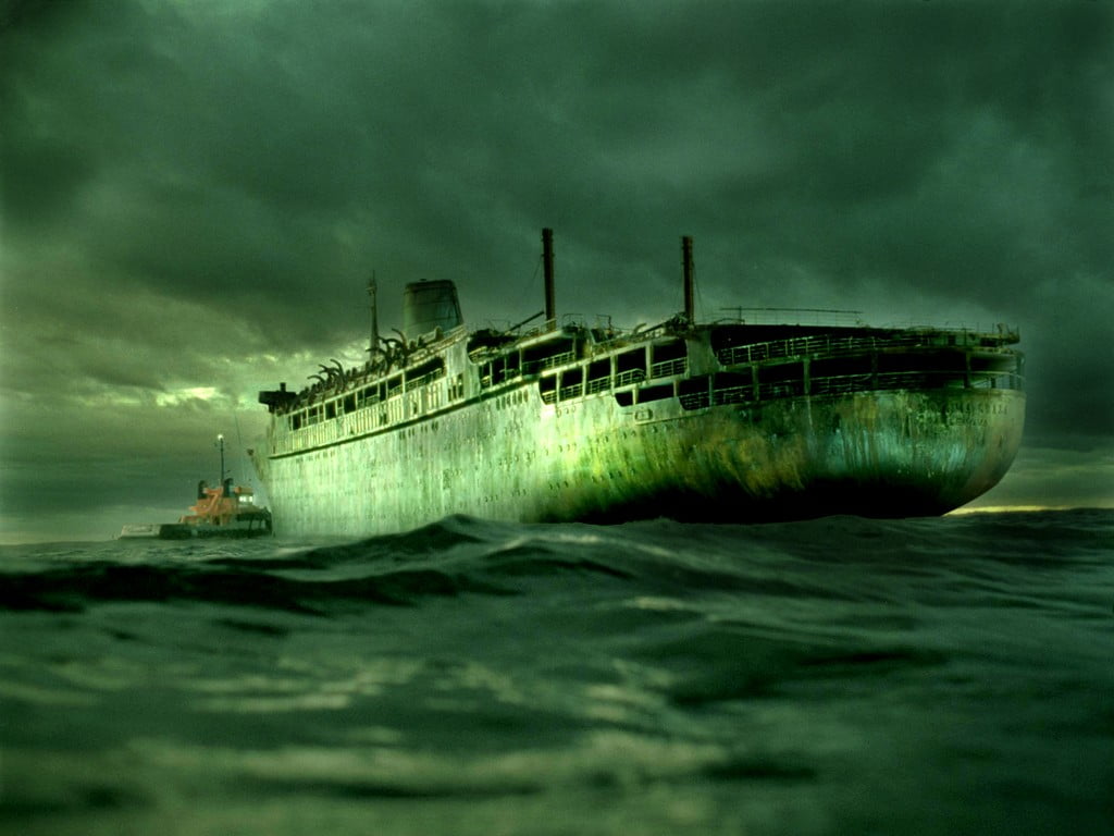 Gray Ship On Body Of Water, Ship, Spooky, Artwork, - Ghost Ship Movie Ship , HD Wallpaper & Backgrounds