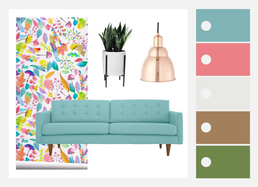 Decorating With Bold Wallpaper - Studio Couch , HD Wallpaper & Backgrounds