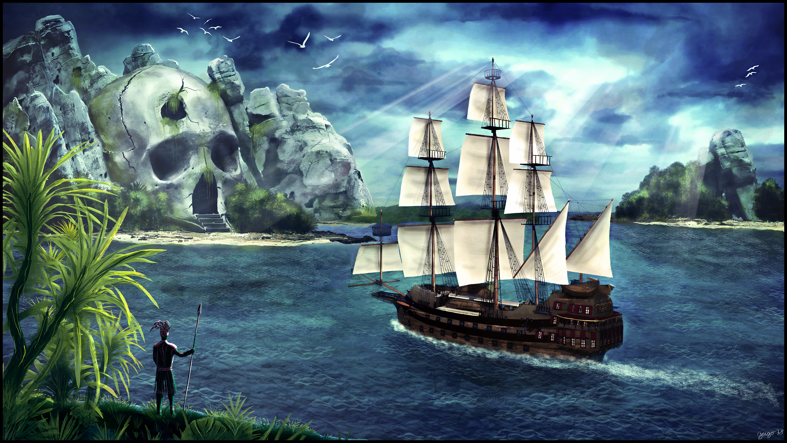 Fantasy Ship Wallpaper Hd , HD Wallpaper & Backgrounds