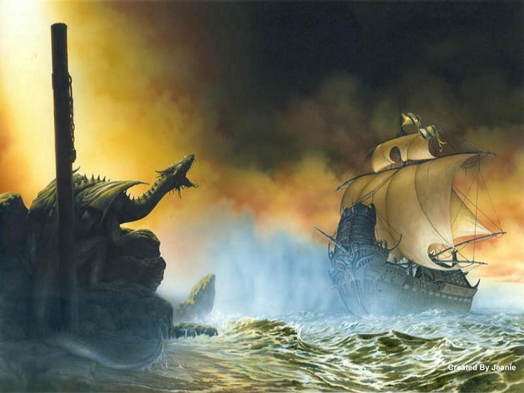 Ghosts,spirits,demons Images Ghost Ship Hd Wallpaper - Fantasy Art Dragons , HD Wallpaper & Backgrounds