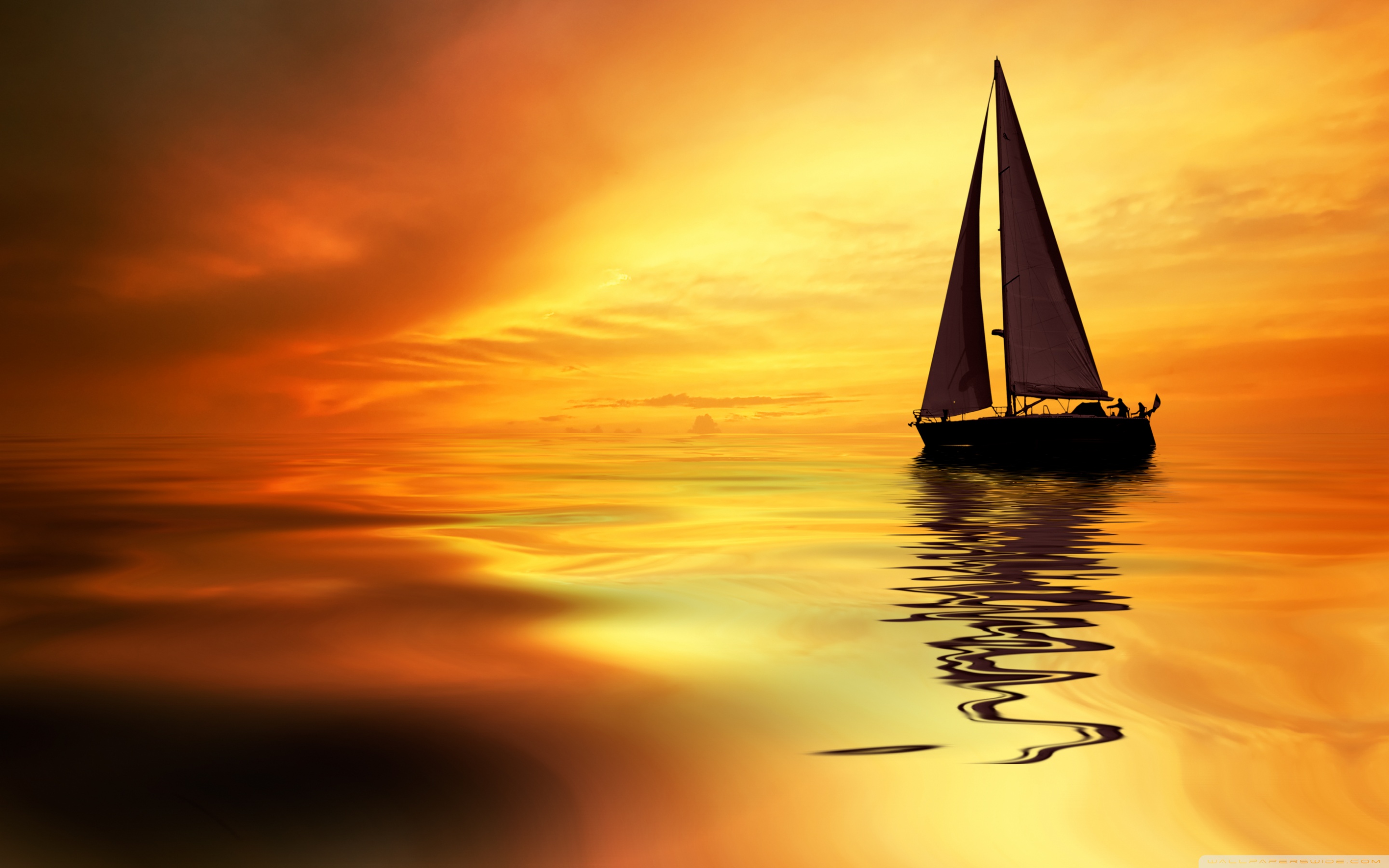 Related Wallpapers - Boat In Ocean Sunset , HD Wallpaper & Backgrounds