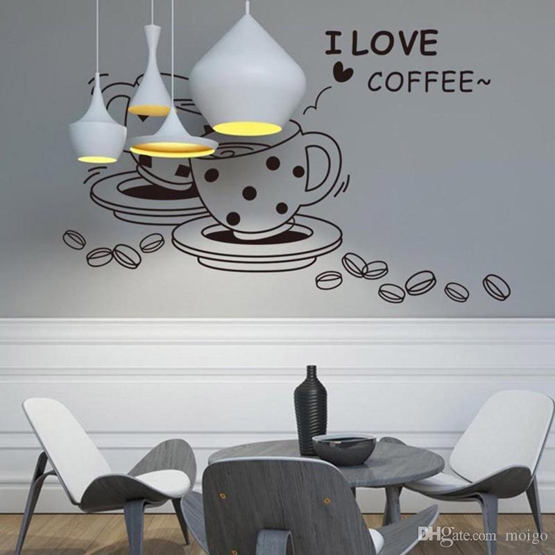 2019 I Love Coffee Wall Decal Removable Cute Coffee - Love Coffee Wall Stickers Design , HD Wallpaper & Backgrounds