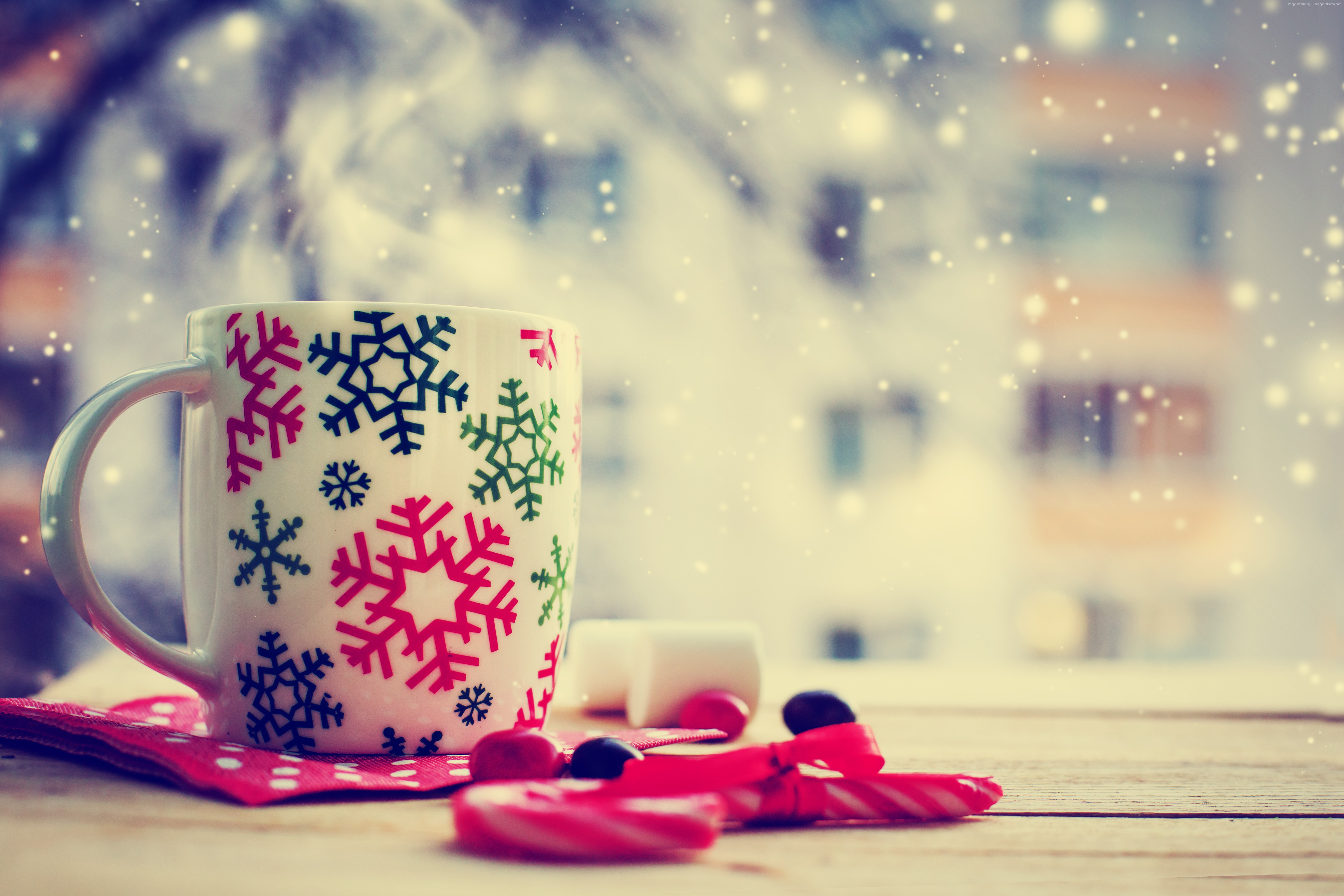 Cup Wallpaper - Winter Cup Of Tea , HD Wallpaper & Backgrounds