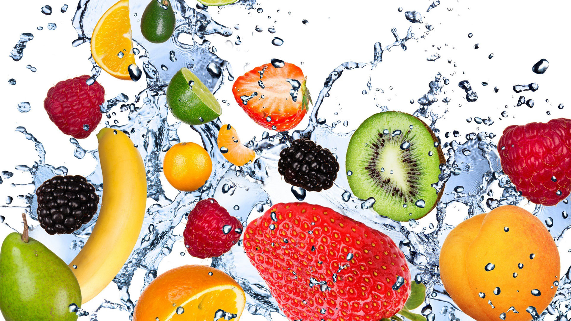 Fruit Splashing In Water , HD Wallpaper & Backgrounds
