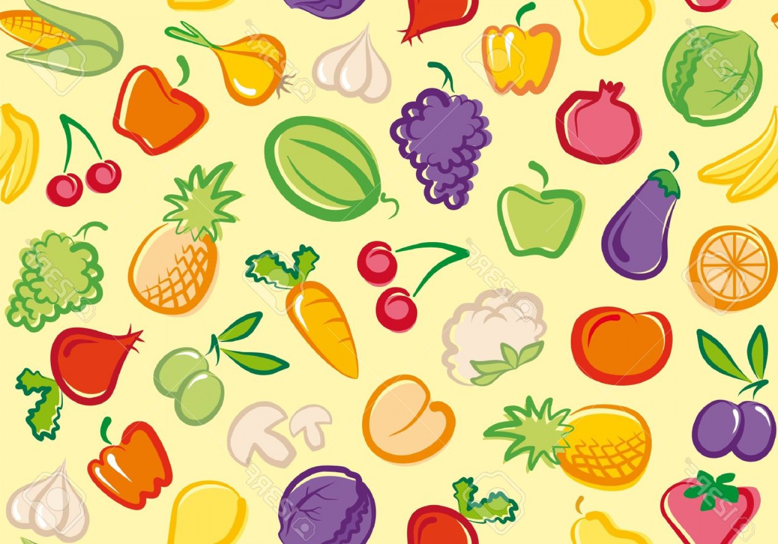 Fruit Vector Wallpaper , HD Wallpaper & Backgrounds