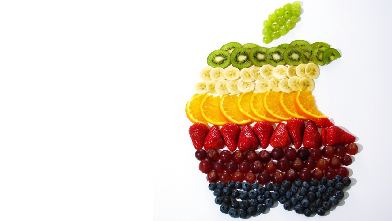 Originalhd Apple Fruits Logo Wallpapers - Fruit Has The Most Sugar , HD Wallpaper & Backgrounds