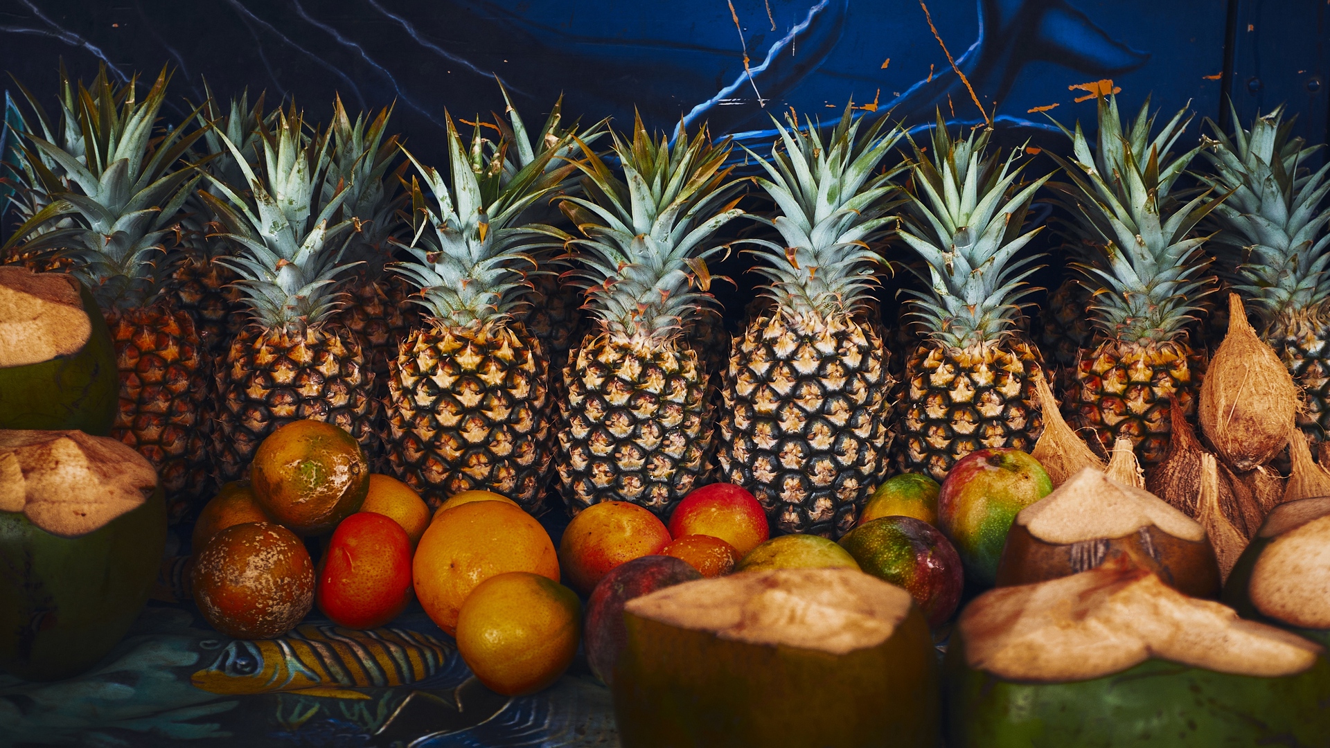Wallpaper Pineapple, Fruit, Coconuts - Pineapple Hd , HD Wallpaper & Backgrounds