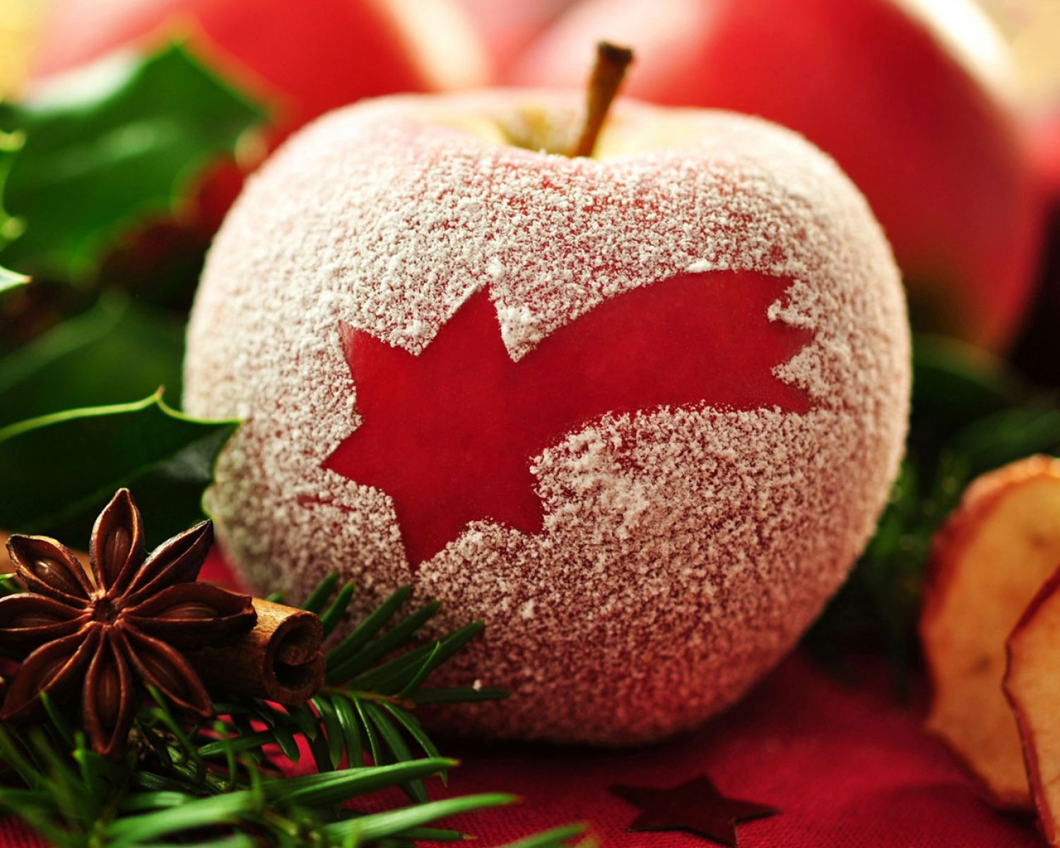 Beautiful Apple With Logo - Apple For Christmas , HD Wallpaper & Backgrounds
