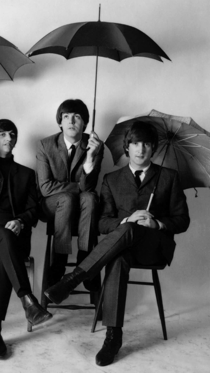Drama The Beatles Suit Black And White Costume Beatles Umbrella Hd Wallpaper Backgrounds Download