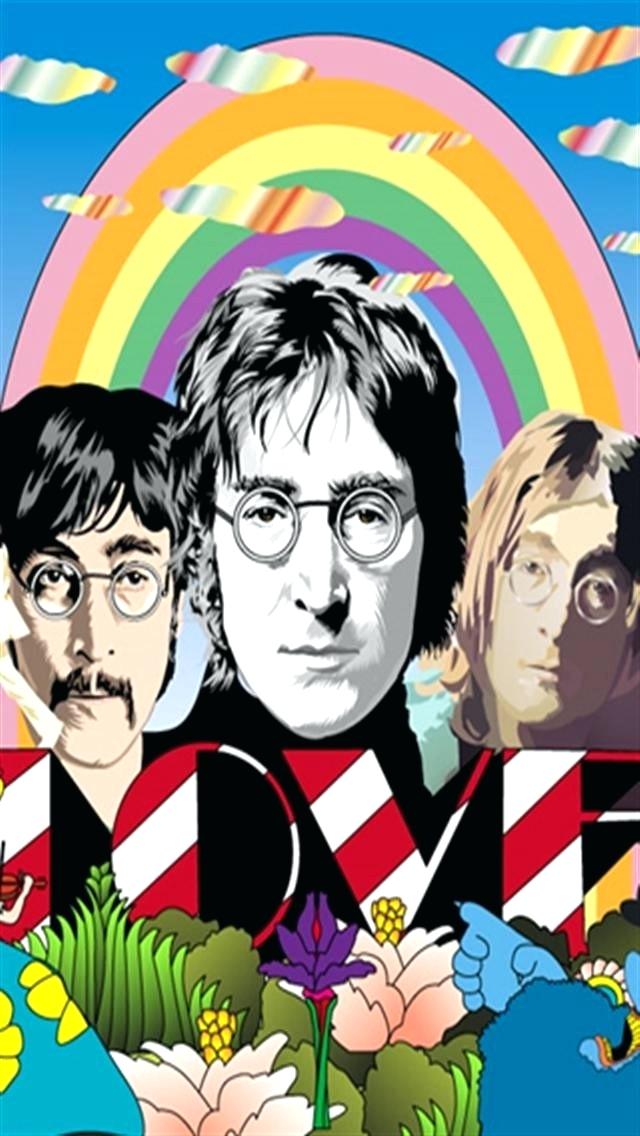The Beatles Wallpaper Iphone 6 John Vector Music Wallpapers - Beatles Wallpaper Hd Portrait , HD Wallpaper & Backgrounds