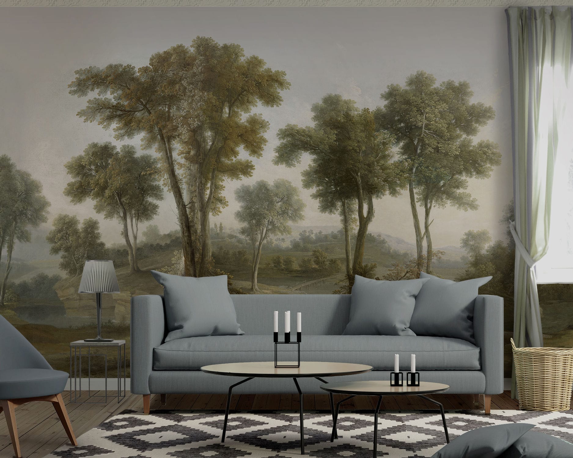 Papel Pintado Moderno / Con Motivos De La Naturaleza - Papier De Paris Oudry , HD Wallpaper & Backgrounds