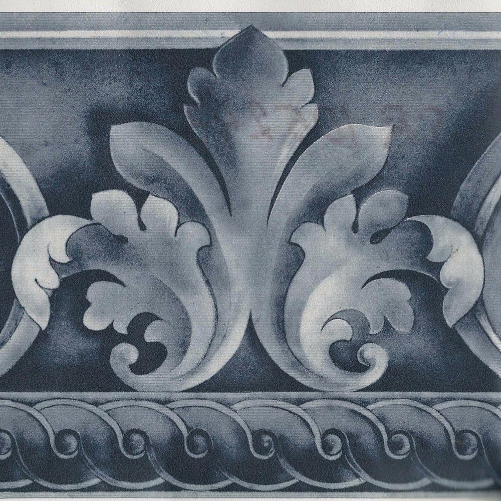 Architectural Molding & Ornate Scroll Blue Grey -30 - Motif , HD Wallpaper & Backgrounds